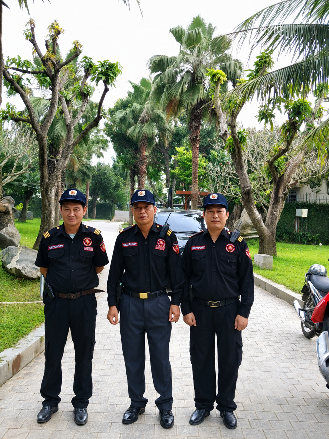 Đội bảo vệ triển khai tại khu nghỉ dưỡng